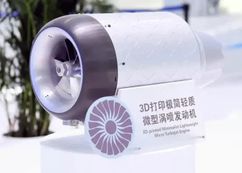 3D-printed mini turbojet engine